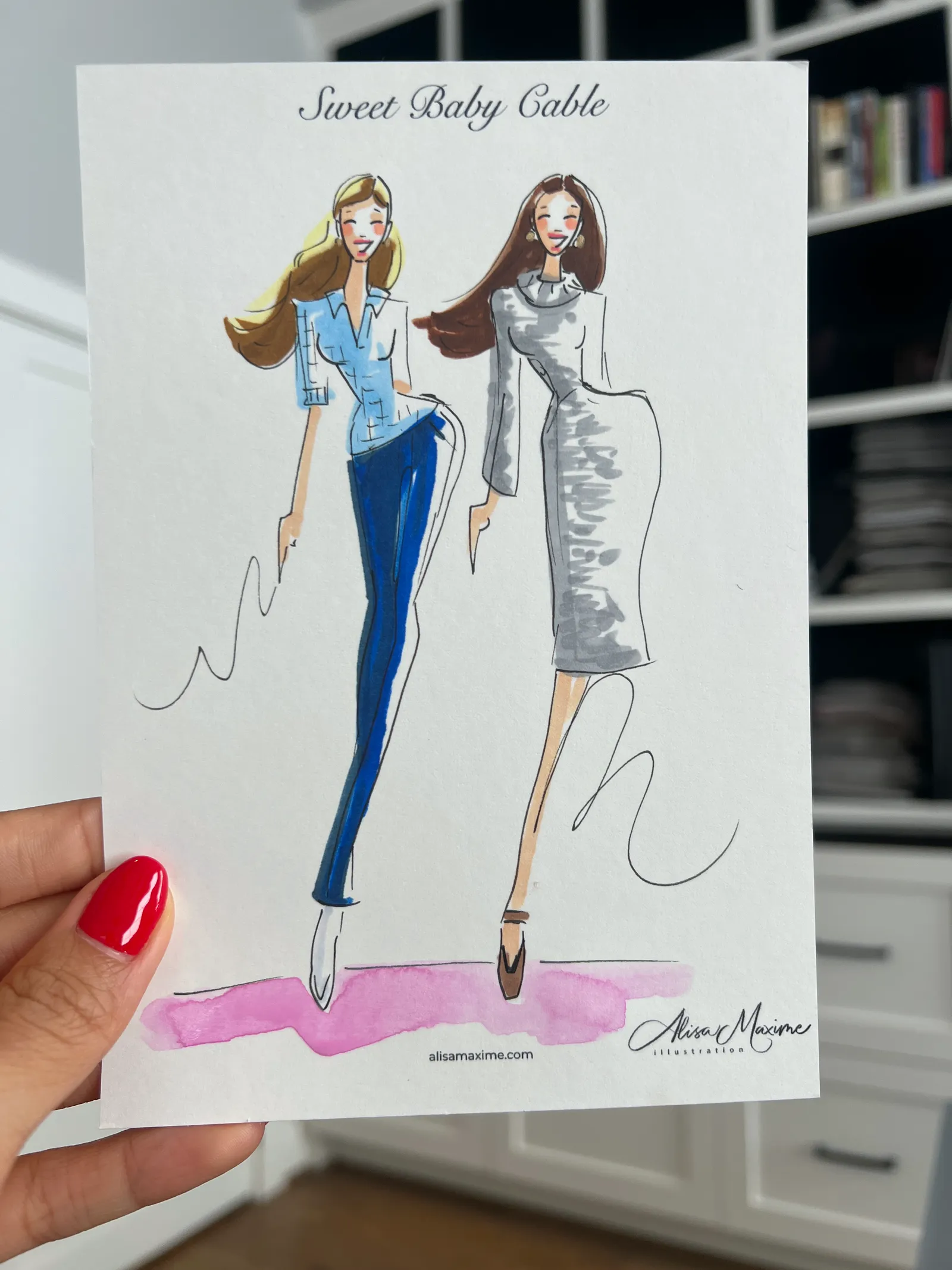 Live fashion sketch 12 from Charming Baby Shower in Houston