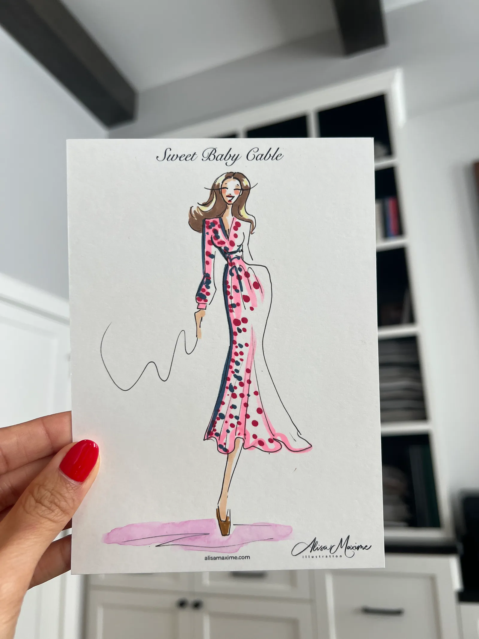 Live fashion sketch 8 from Charming Baby Shower in Houston