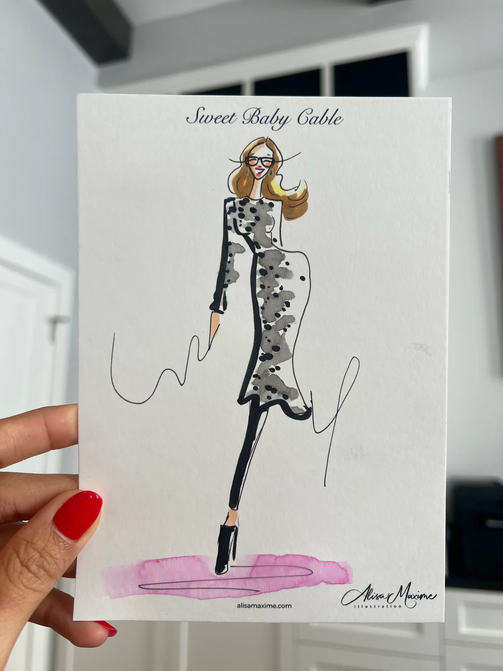 Live fashion sketch 7 from Charming Baby Shower in Houston