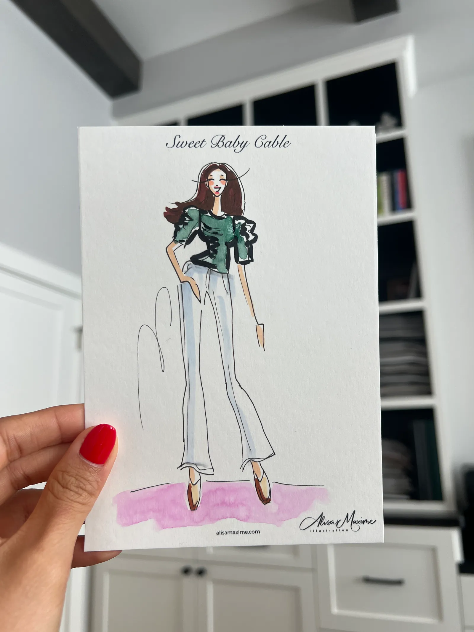 Live fashion sketch 9 from Charming Baby Shower in Houston