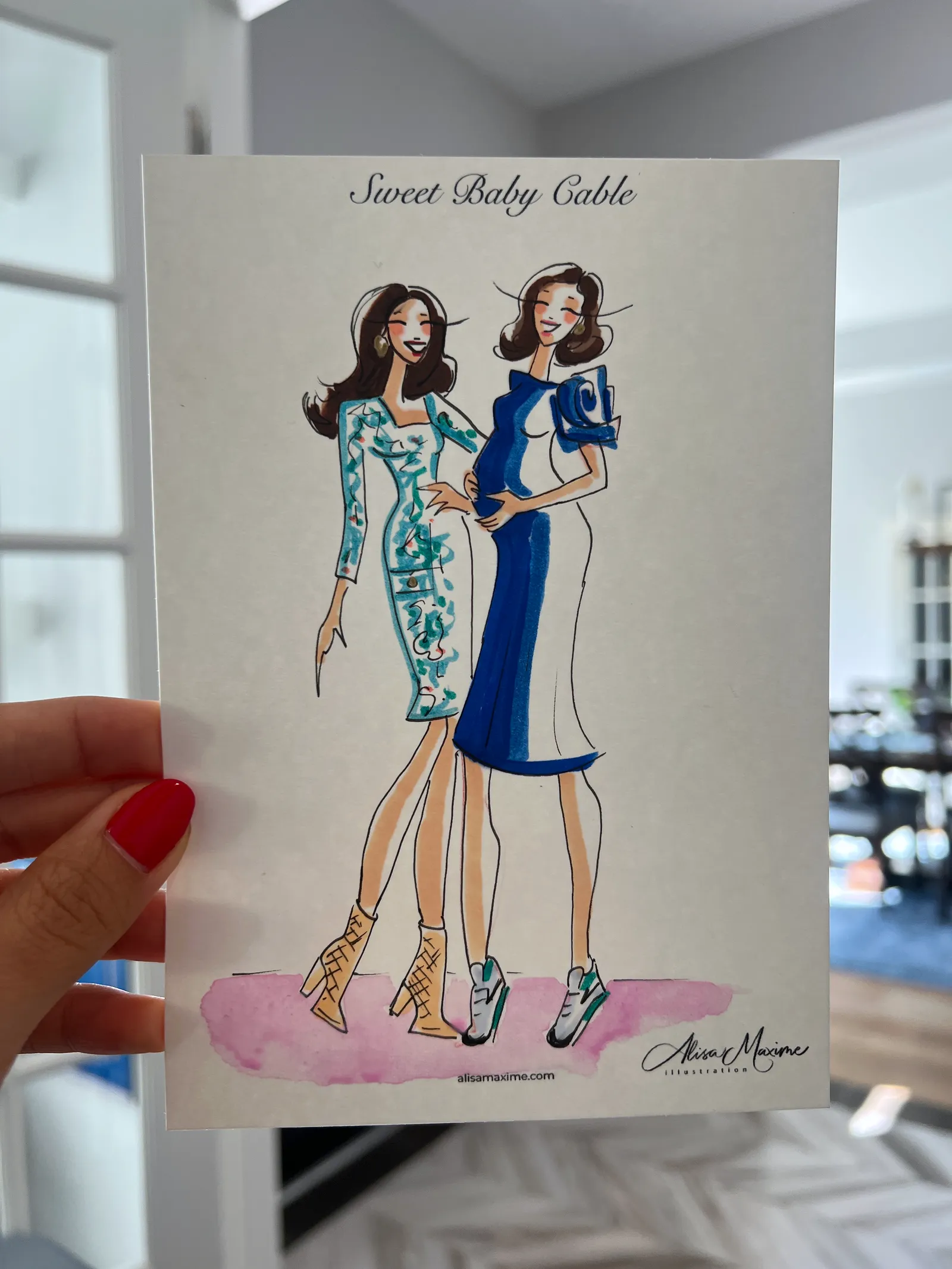 Live fashion sketch 3 from Charming Baby Shower in Houston