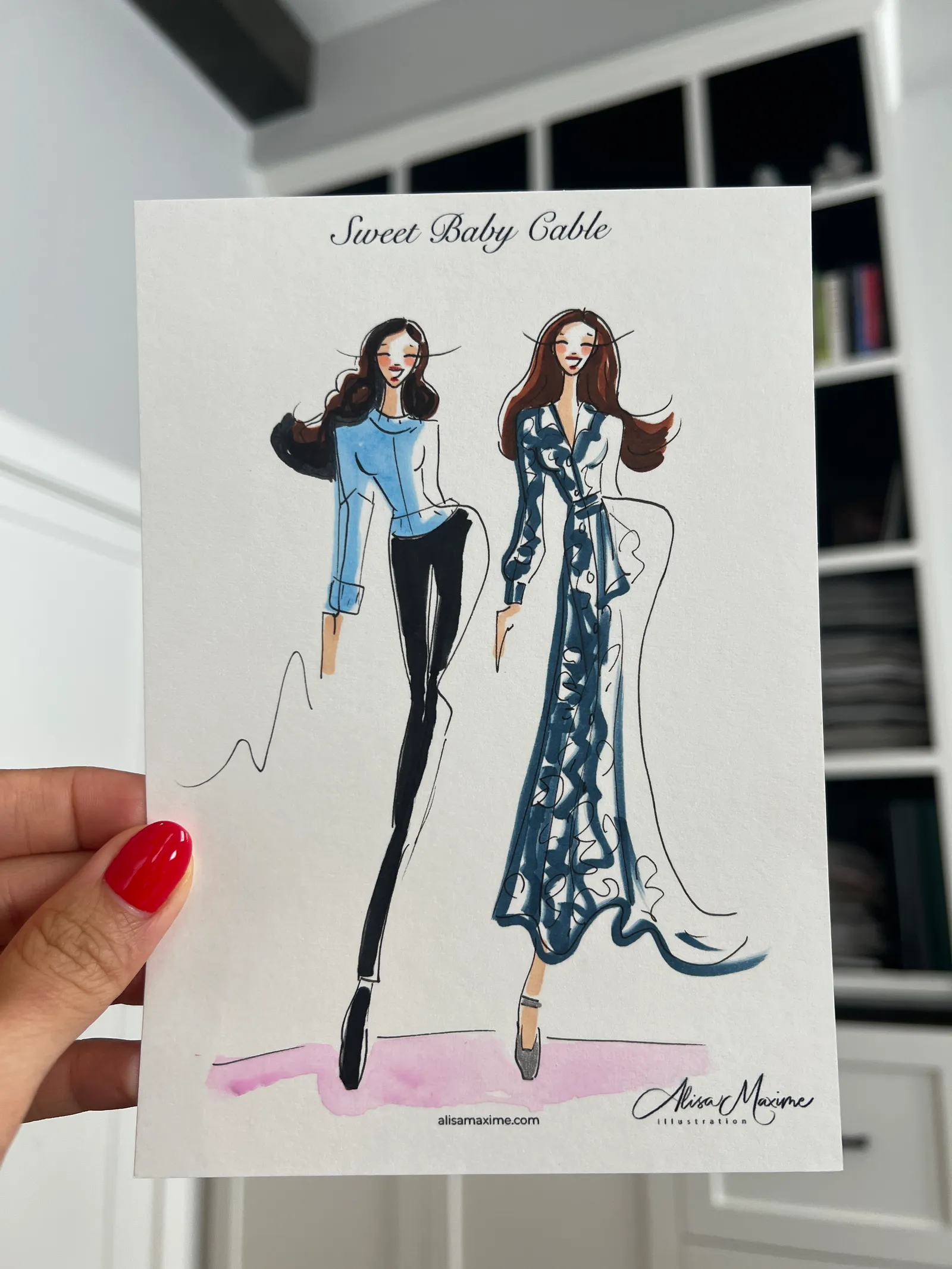 Live fashion sketch 13 from Charming Baby Shower in Houston