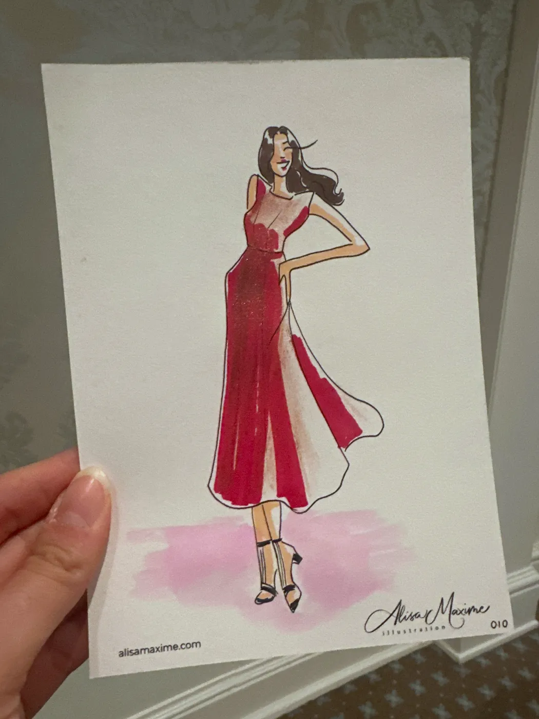 Live fashion sketch 11 from Engagement Party at Houston Country Club