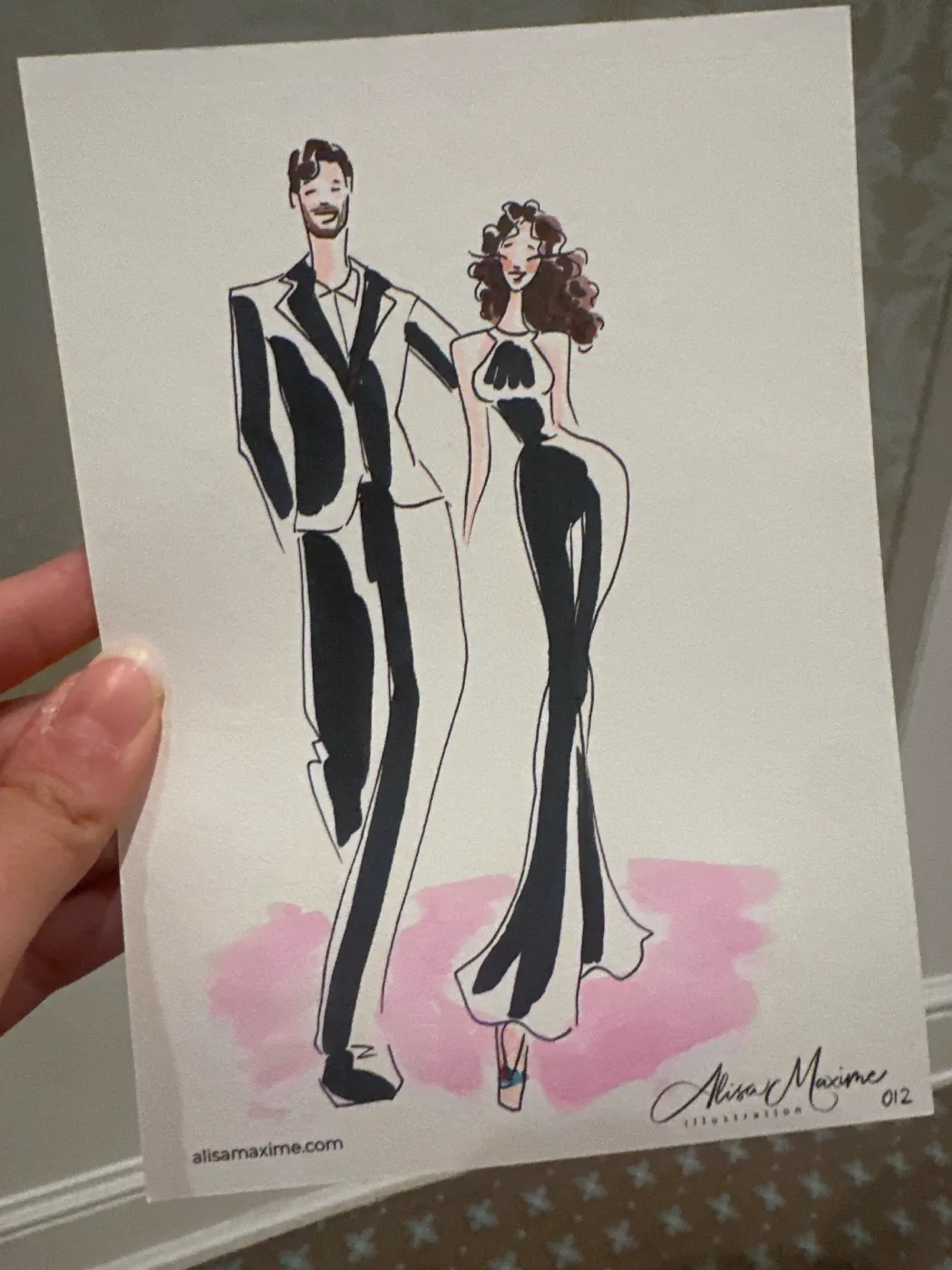 Live fashion sketch 13 from Engagement Party at Houston Country Club