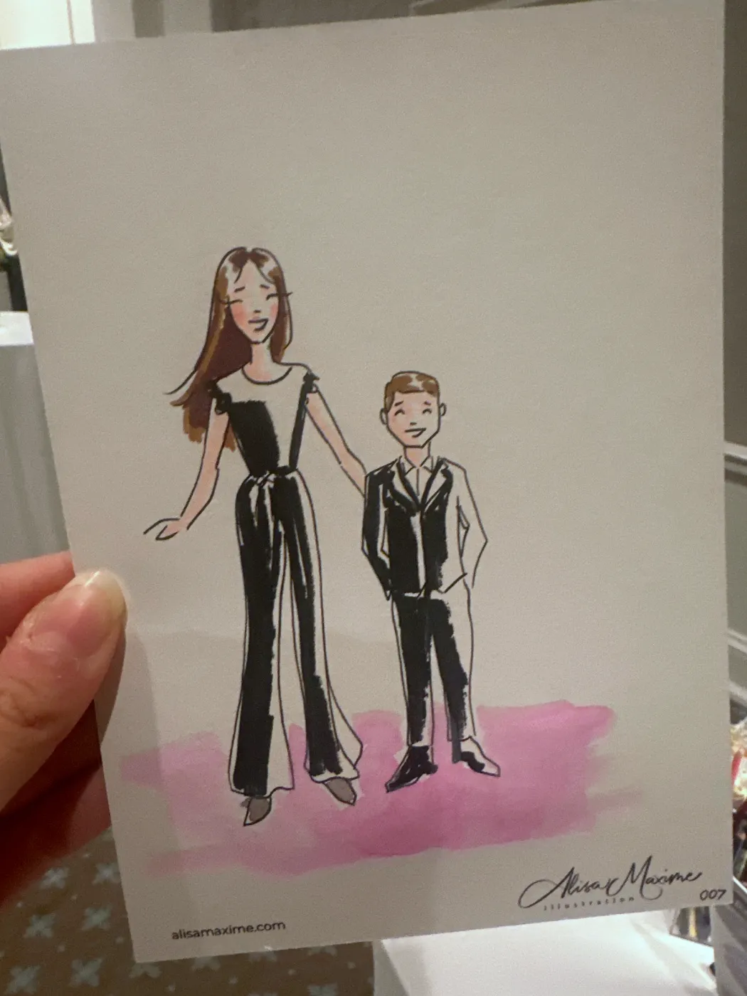 Live fashion sketch 8 from Engagement Party at Houston Country Club