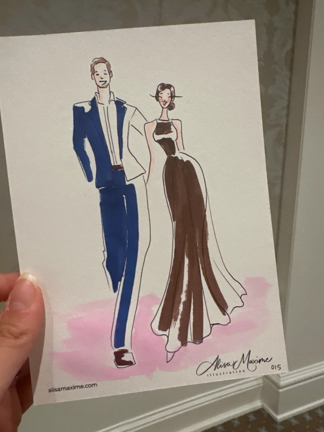 Live fashion sketch 16 from Engagement Party at Houston Country Club