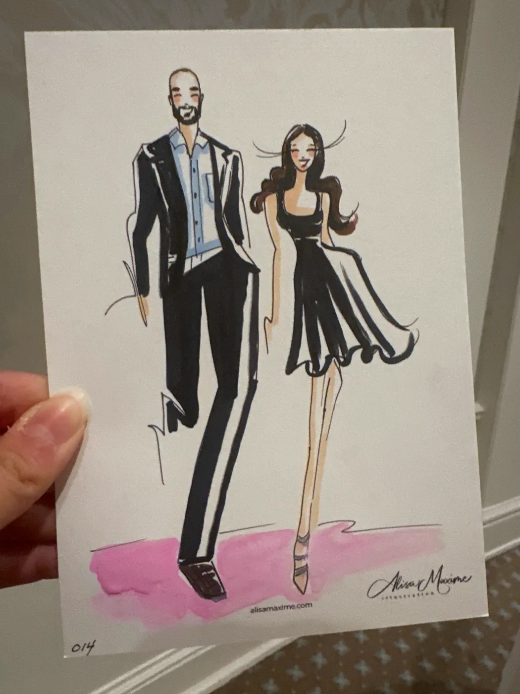 Live fashion sketch 15 from Engagement Party at Houston Country Club