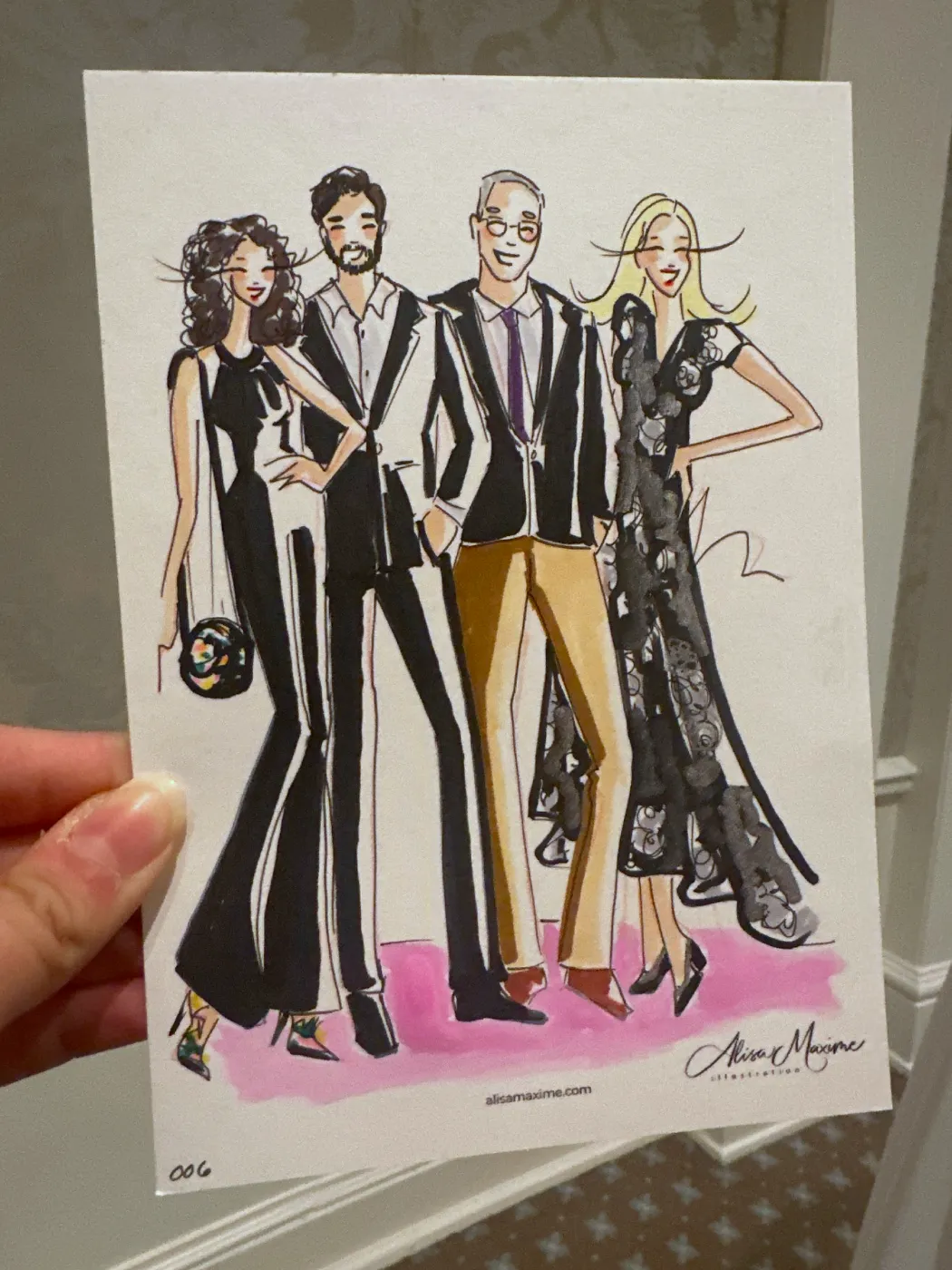 Live fashion sketch 7 from Engagement Party at Houston Country Club