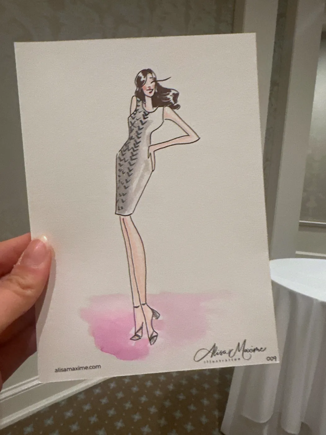 Live fashion sketch 10 from Engagement Party at Houston Country Club