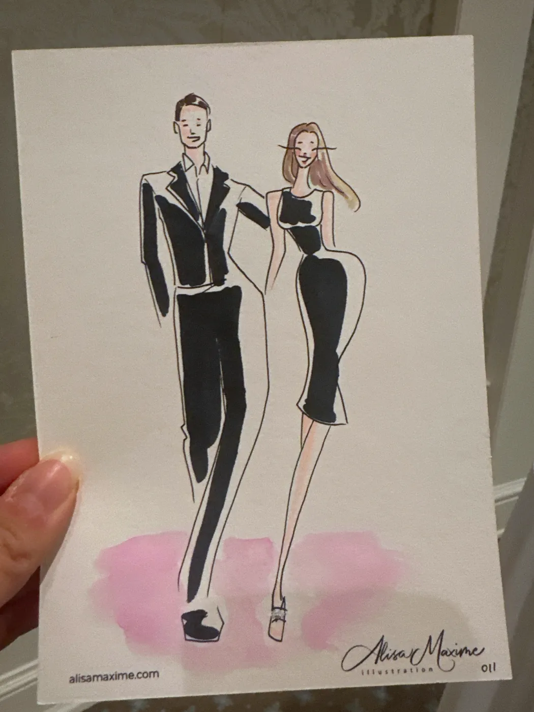 Live fashion sketch 12 from Engagement Party at Houston Country Club