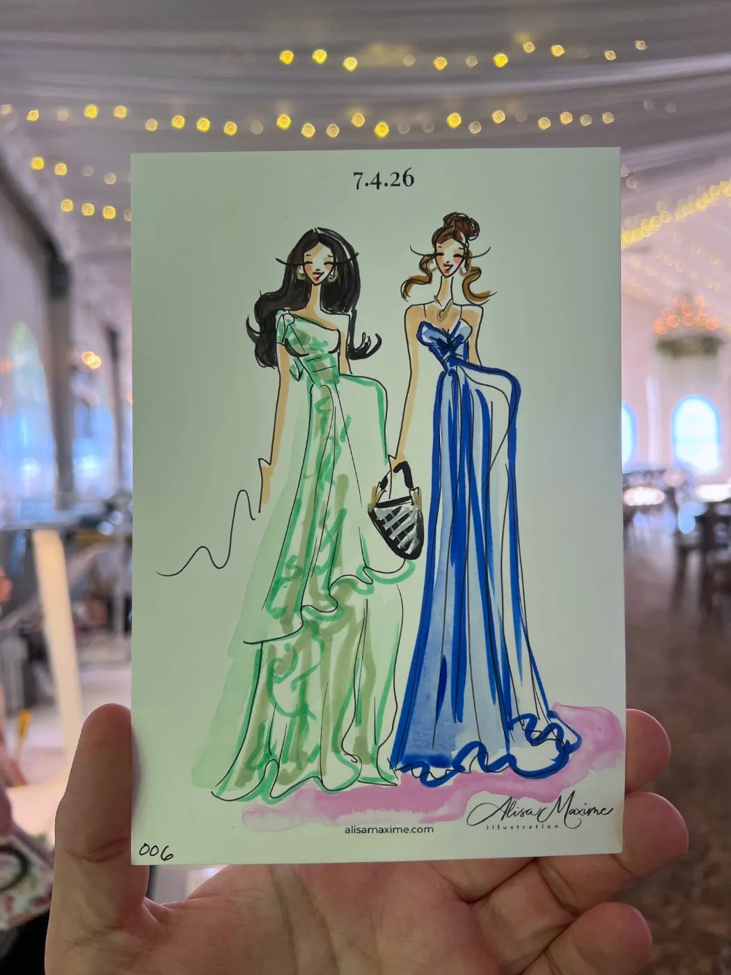 Live fashion sketch 5 from Wedding at The Grandview, Poughkeepsie