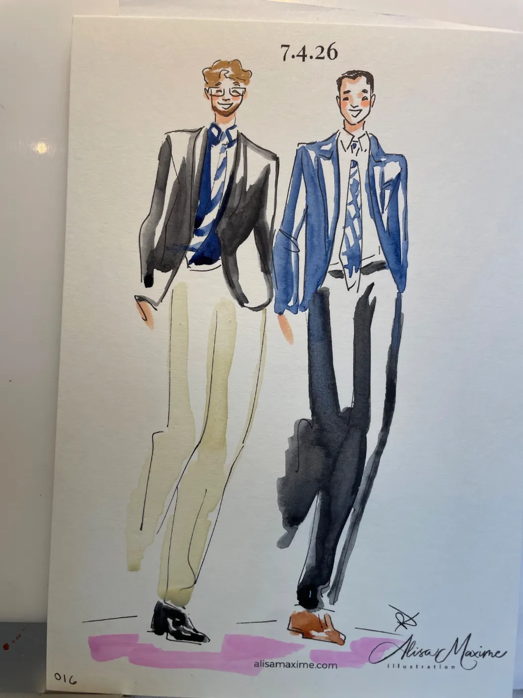 Live fashion sketch 14 from Wedding at The Grandview, Poughkeepsie