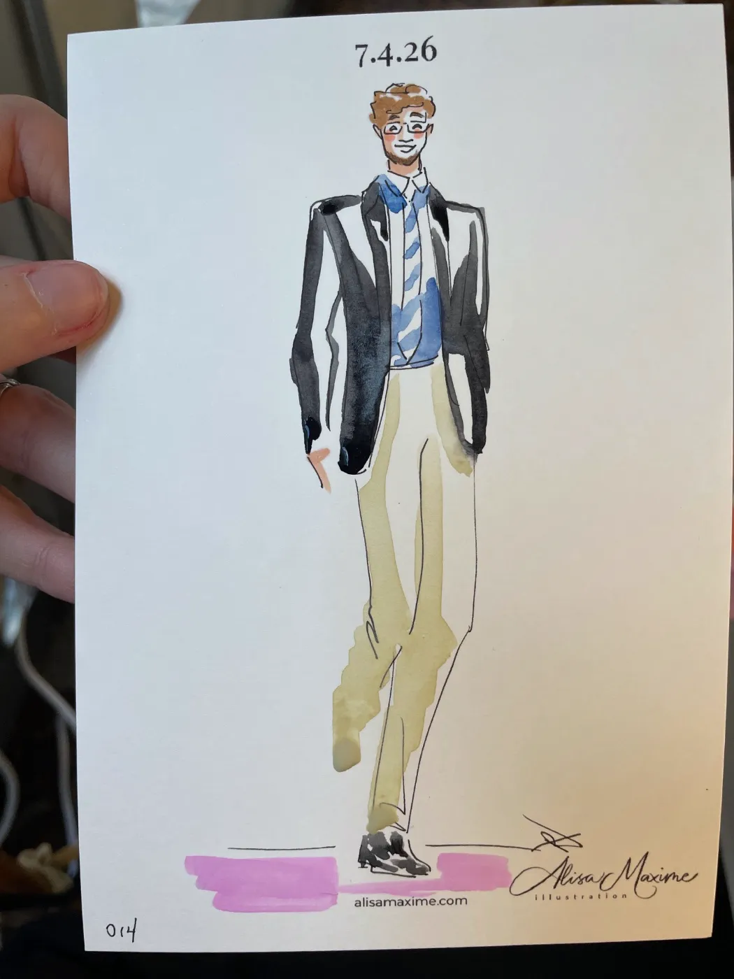 Live fashion sketch 12 from Wedding at The Grandview, Poughkeepsie
