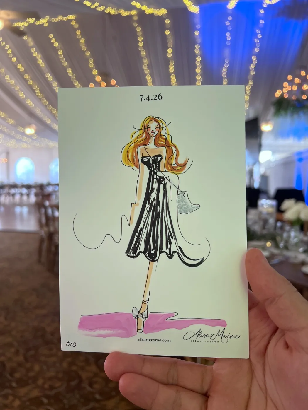Live fashion sketch 8 from Wedding at The Grandview, Poughkeepsie