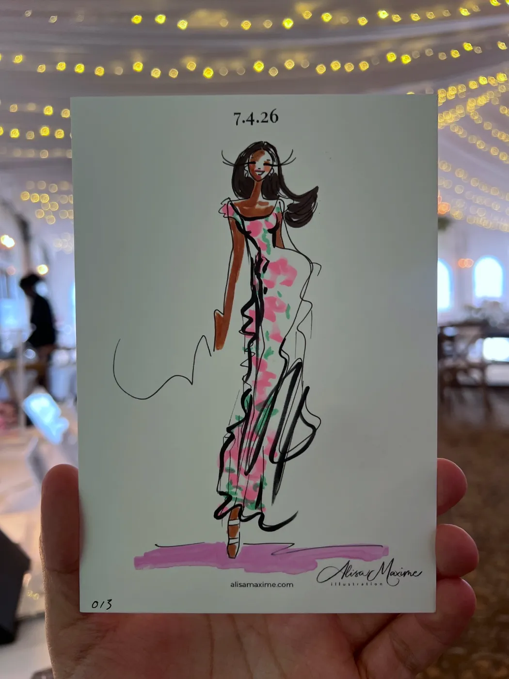 Live fashion sketch 11 from Wedding at The Grandview, Poughkeepsie