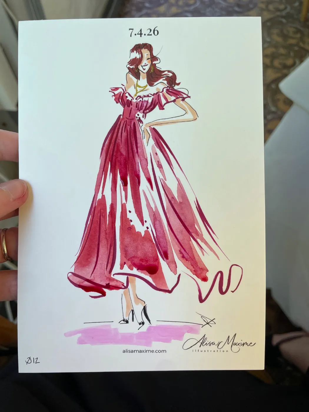 Live fashion sketch 10 from Wedding at The Grandview, Poughkeepsie
