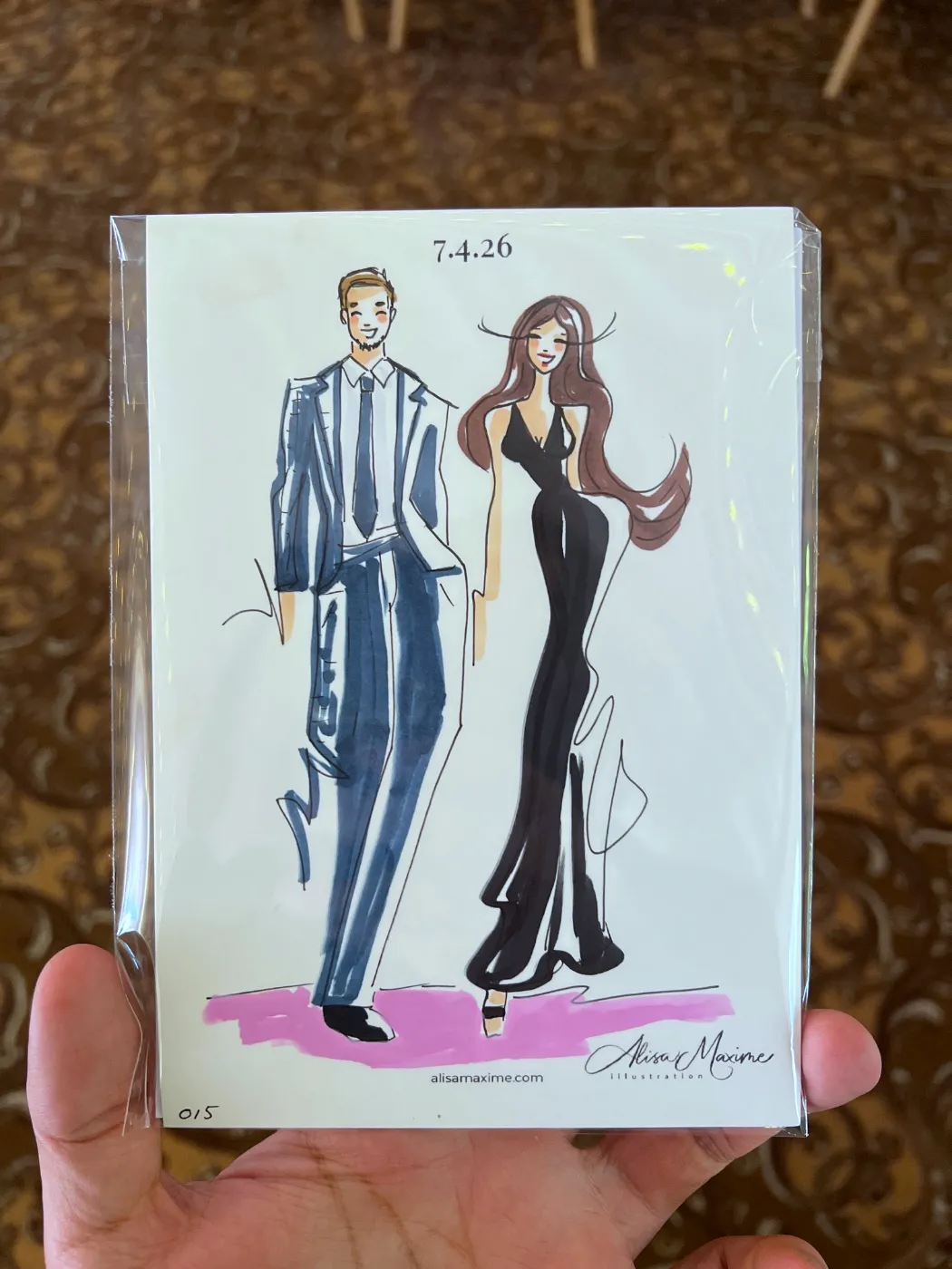 Live fashion sketch 13 from Wedding at The Grandview, Poughkeepsie