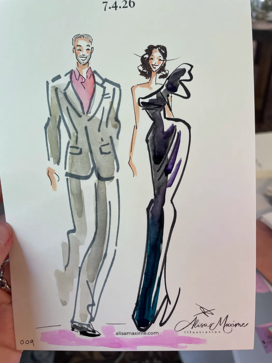 Live fashion sketch 7 from Wedding at The Grandview, Poughkeepsie