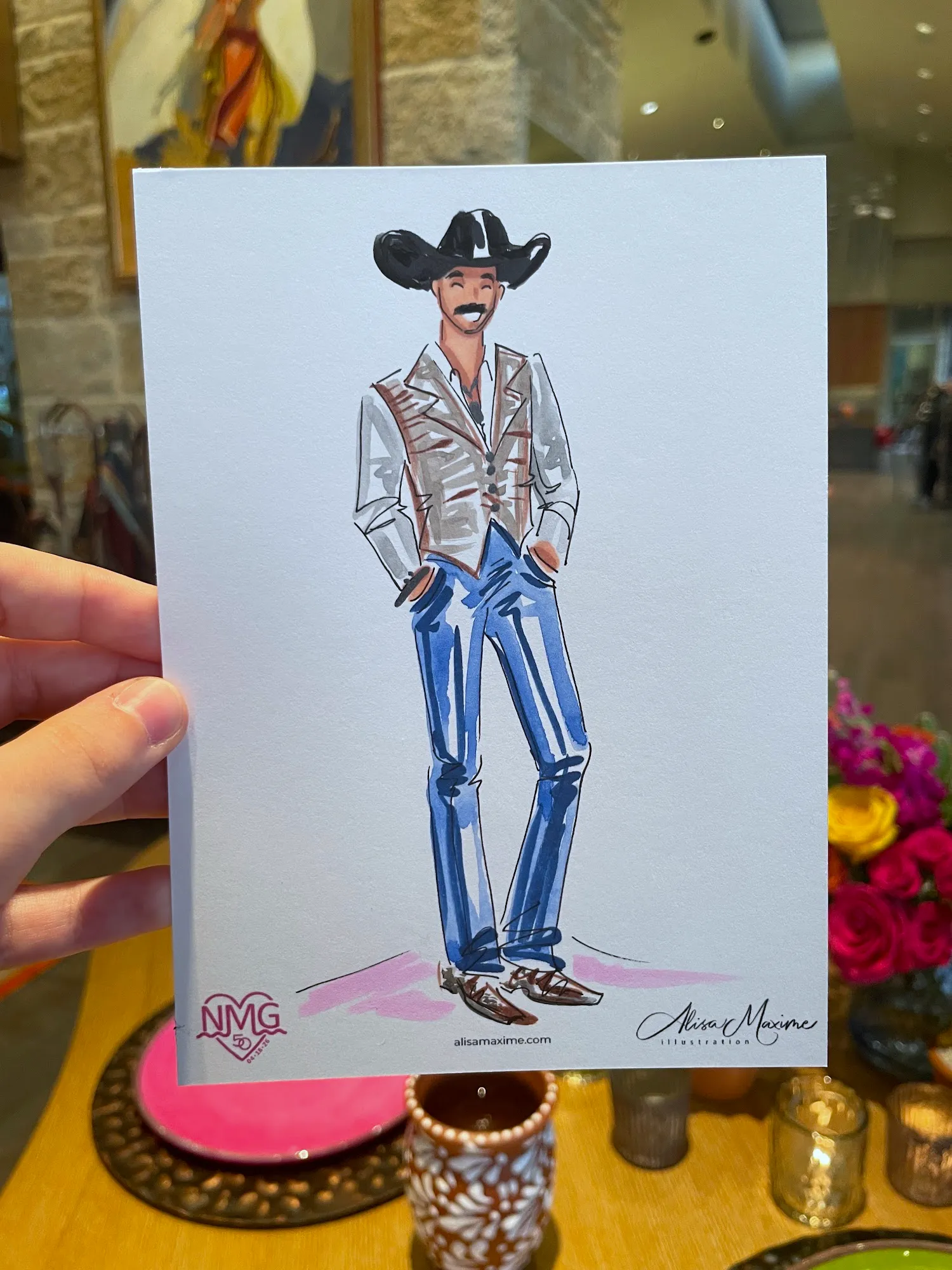 Live fashion sketch 15 from Western-Themed Birthday Party in Gunter, Texas