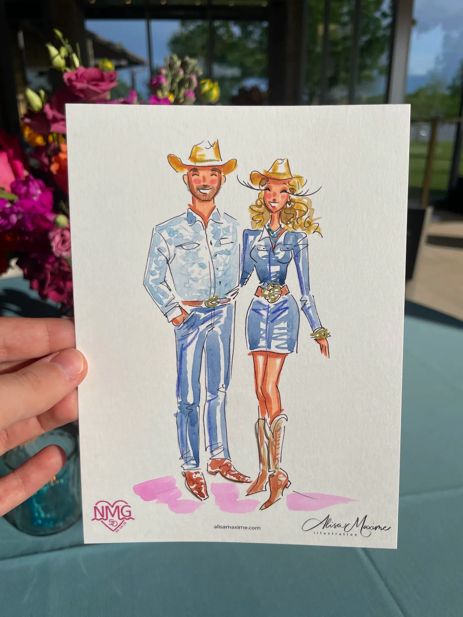 Live fashion sketch 6 from Western-Themed Birthday Party in Gunter, Texas