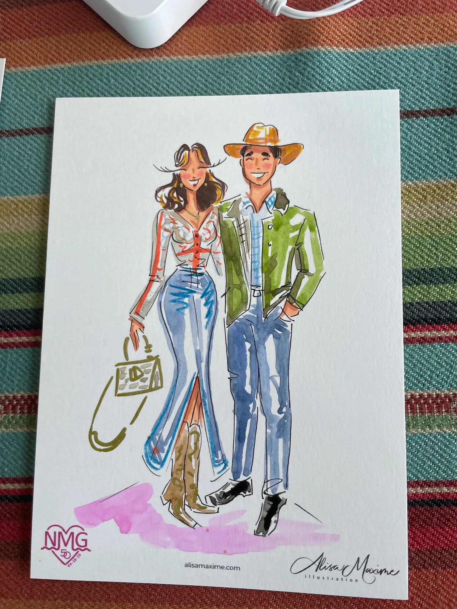 Live fashion sketch 2 from Western-Themed Birthday Party in Gunter, Texas