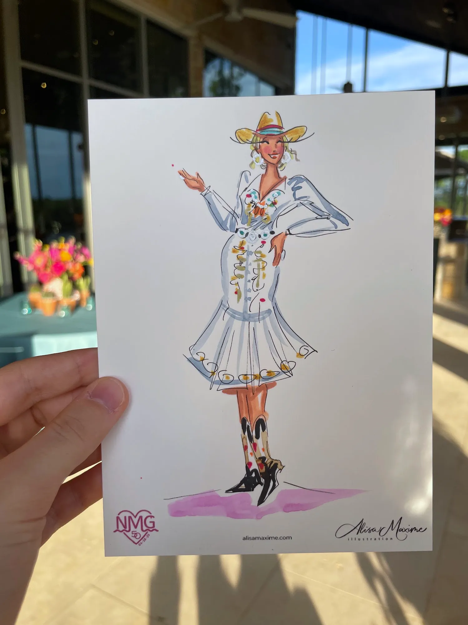 Live fashion sketch 8 from Western-Themed Birthday Party in Gunter, Texas