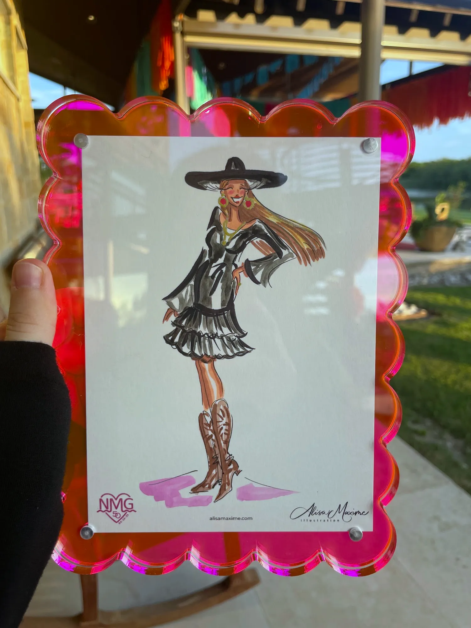 Live fashion sketch 13 from Western-Themed Birthday Party in Gunter, Texas