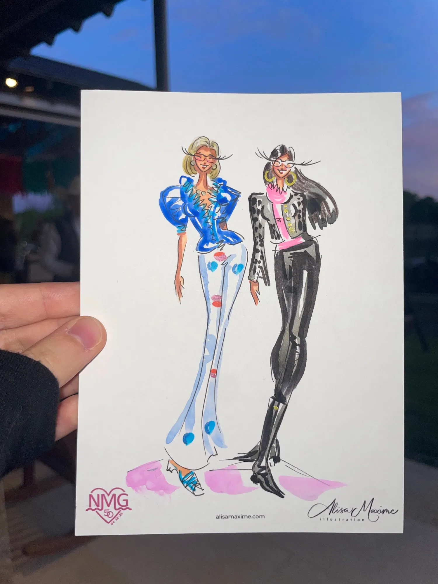 Live fashion sketch 14 from Western-Themed Birthday Party in Gunter, Texas