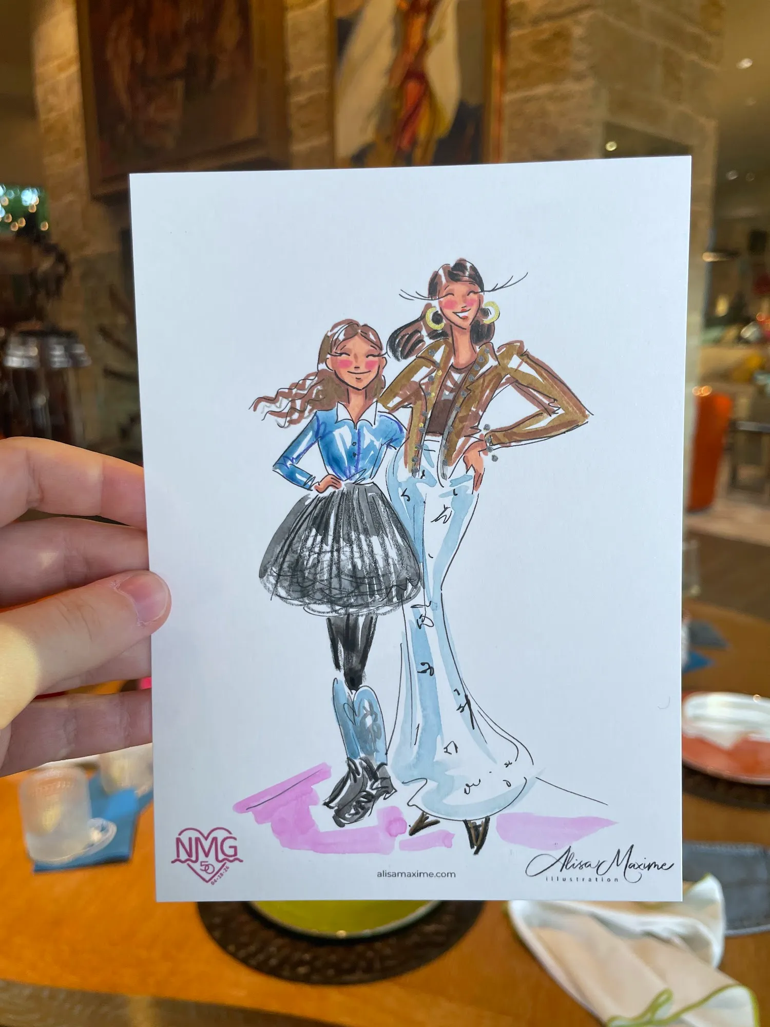 Live sketch from Western-Themed Birthday Party in Gunter, Texas