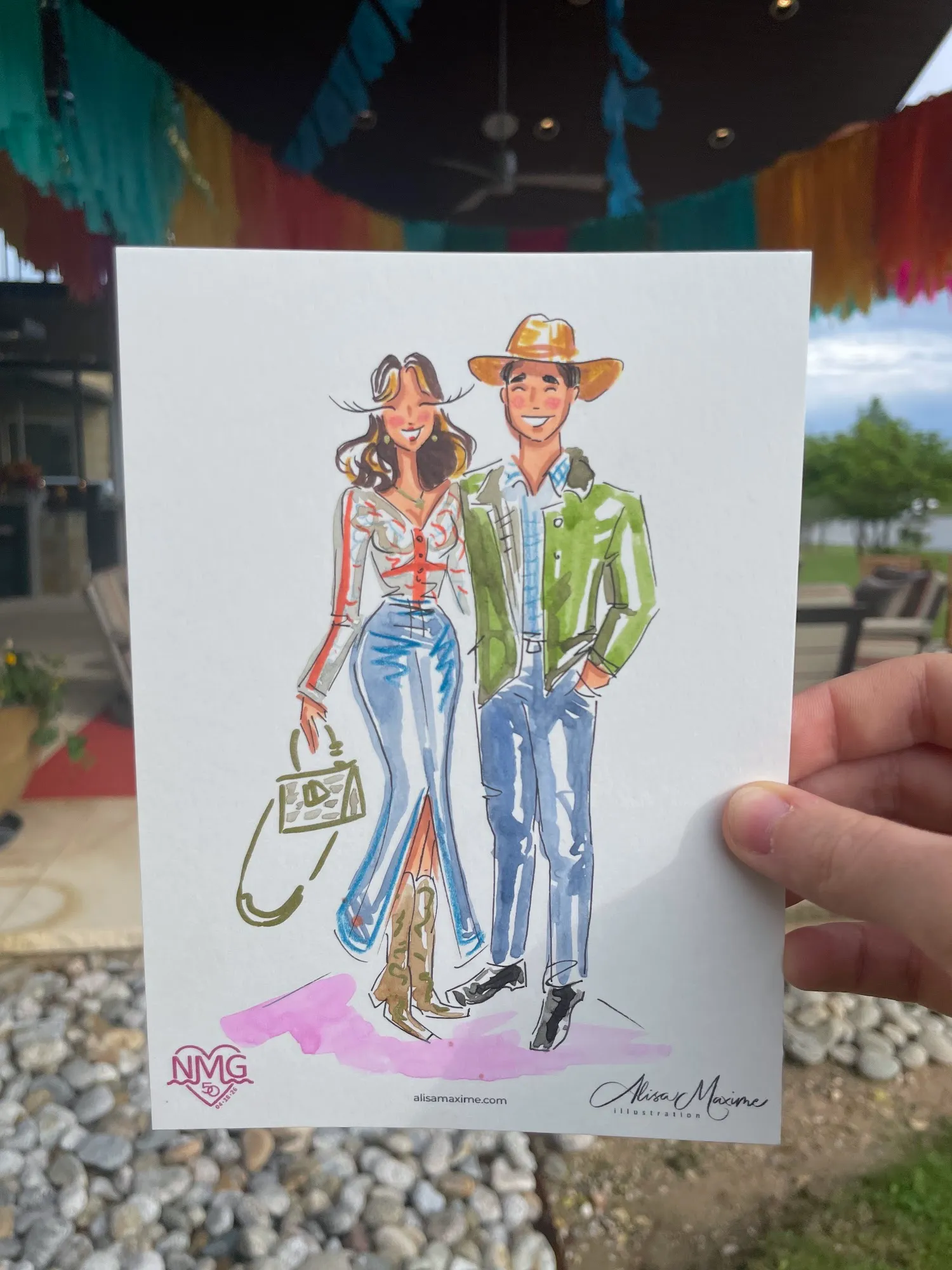 Live fashion sketch 4 from Western-Themed Birthday Party in Gunter, Texas