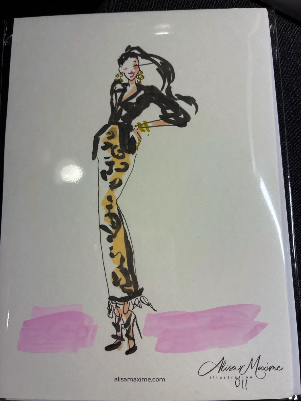 Live fashion sketch 11 from Birthday Celebration at Amelia Social Lounge, Austin