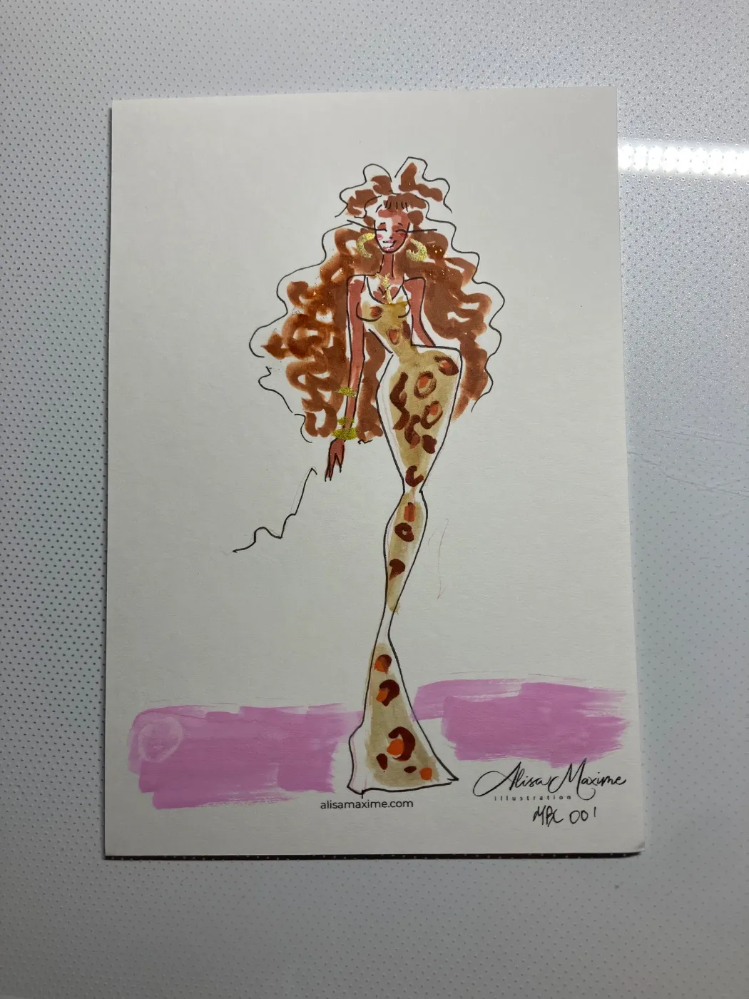 Live fashion sketch 2 from Birthday Celebration at Amelia Social Lounge, Austin