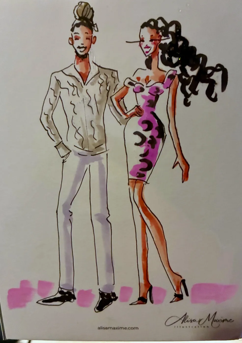 Live fashion sketch 16 from Birthday Celebration at Amelia Social Lounge, Austin