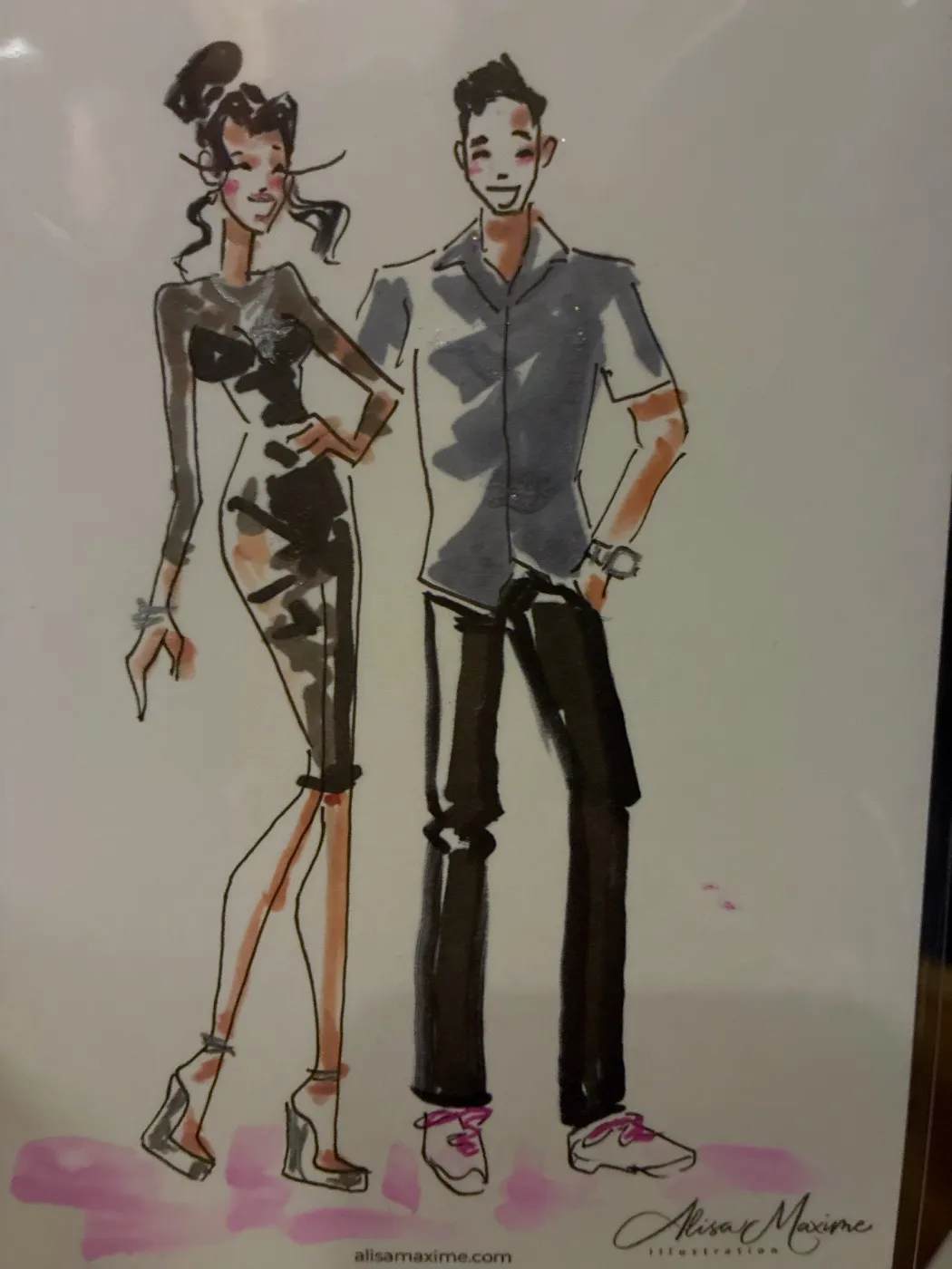 Live fashion sketch 15 from Birthday Celebration at Amelia Social Lounge, Austin