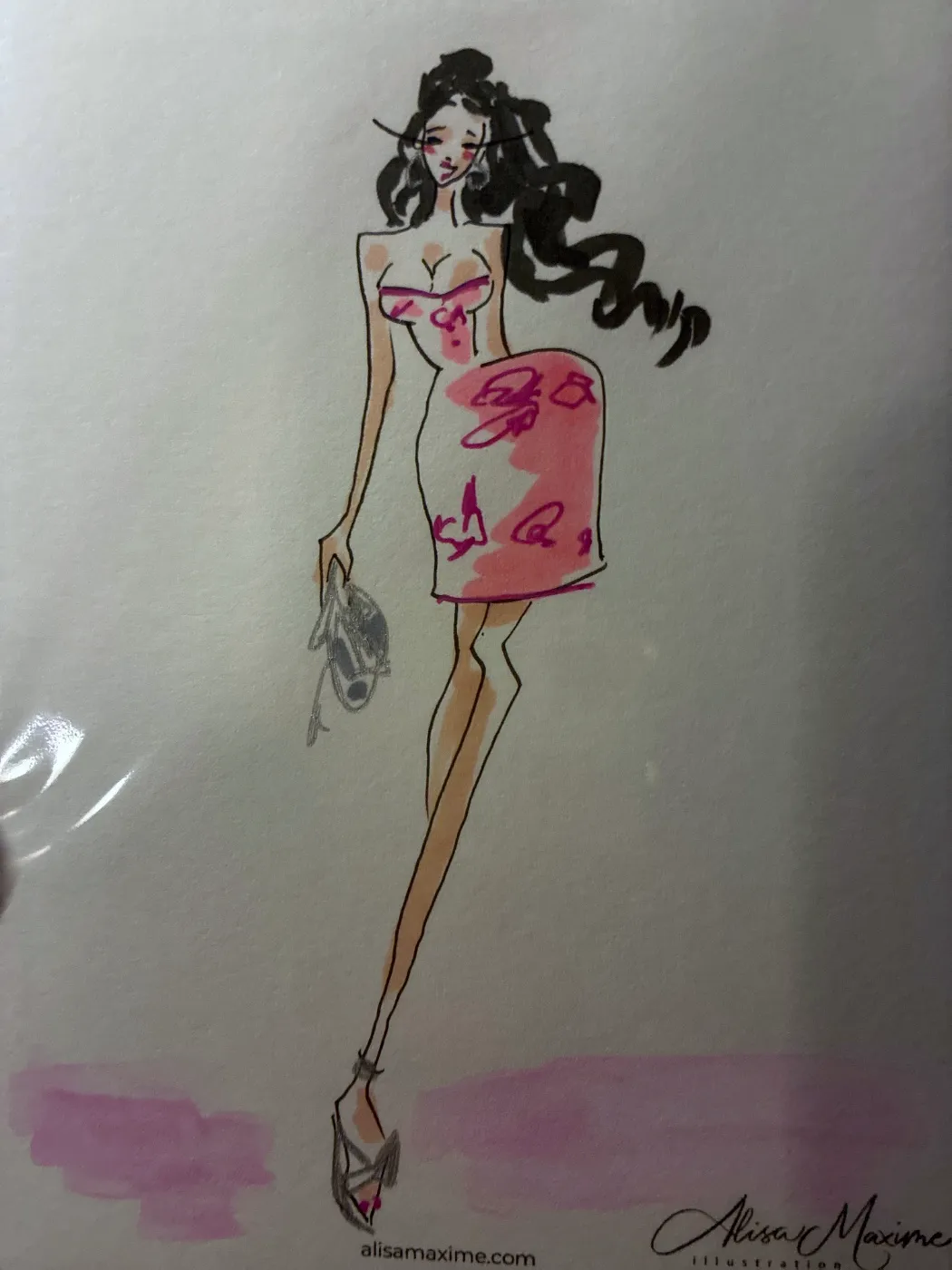 Live fashion sketch 10 from Birthday Celebration at Amelia Social Lounge, Austin