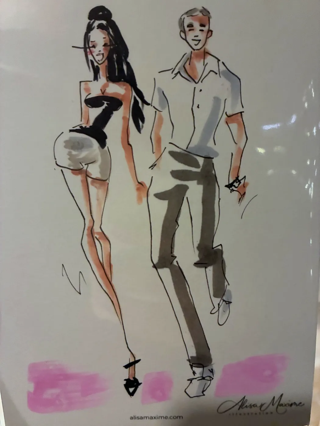 Live fashion sketch 7 from Birthday Celebration at Amelia Social Lounge, Austin