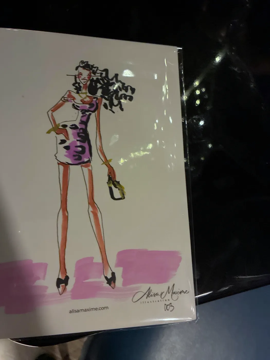 Live fashion sketch 4 from Birthday Celebration at Amelia Social Lounge, Austin