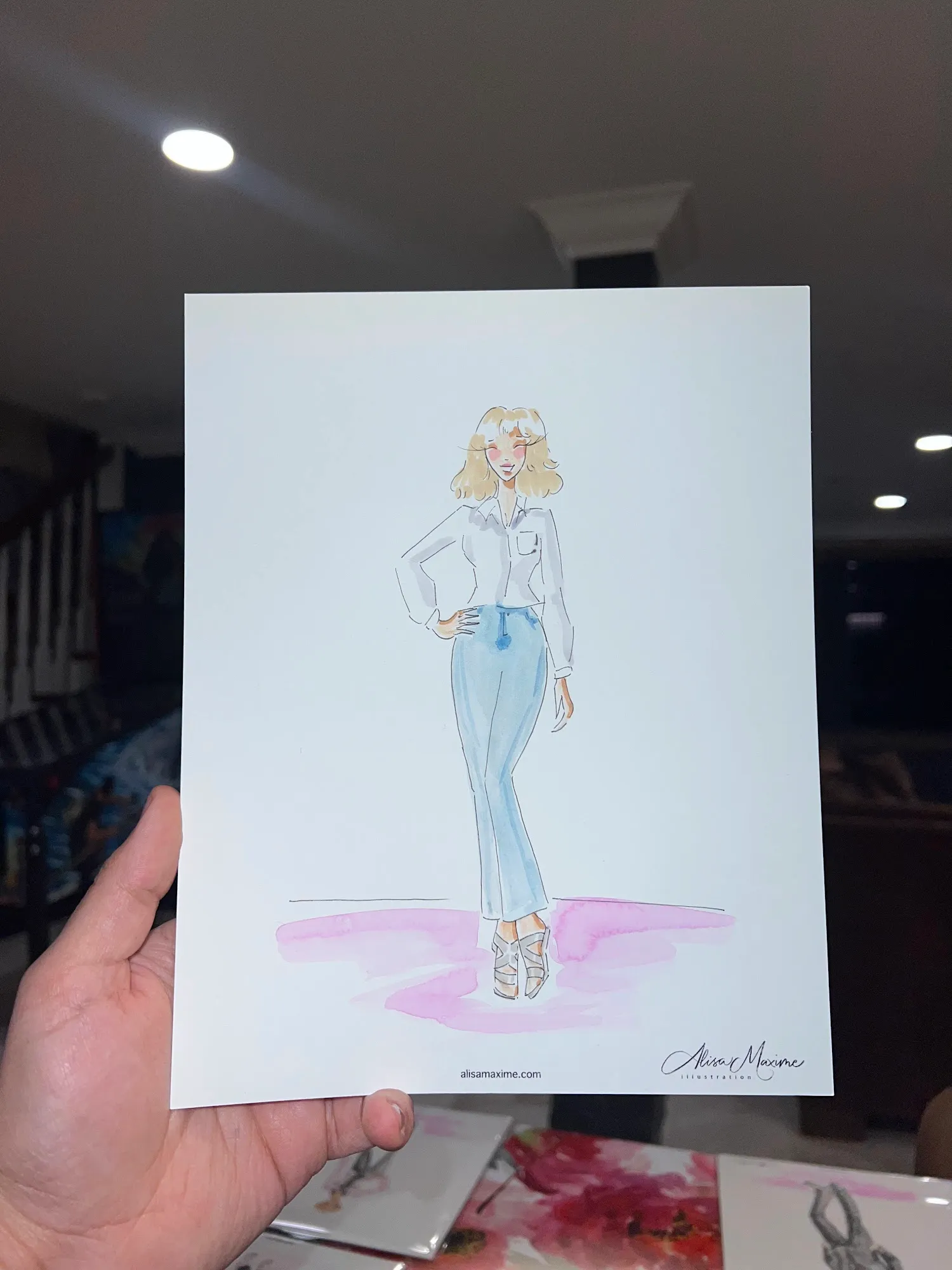 Live fashion sketch 16 from Bridal Shower in Hamilton Township