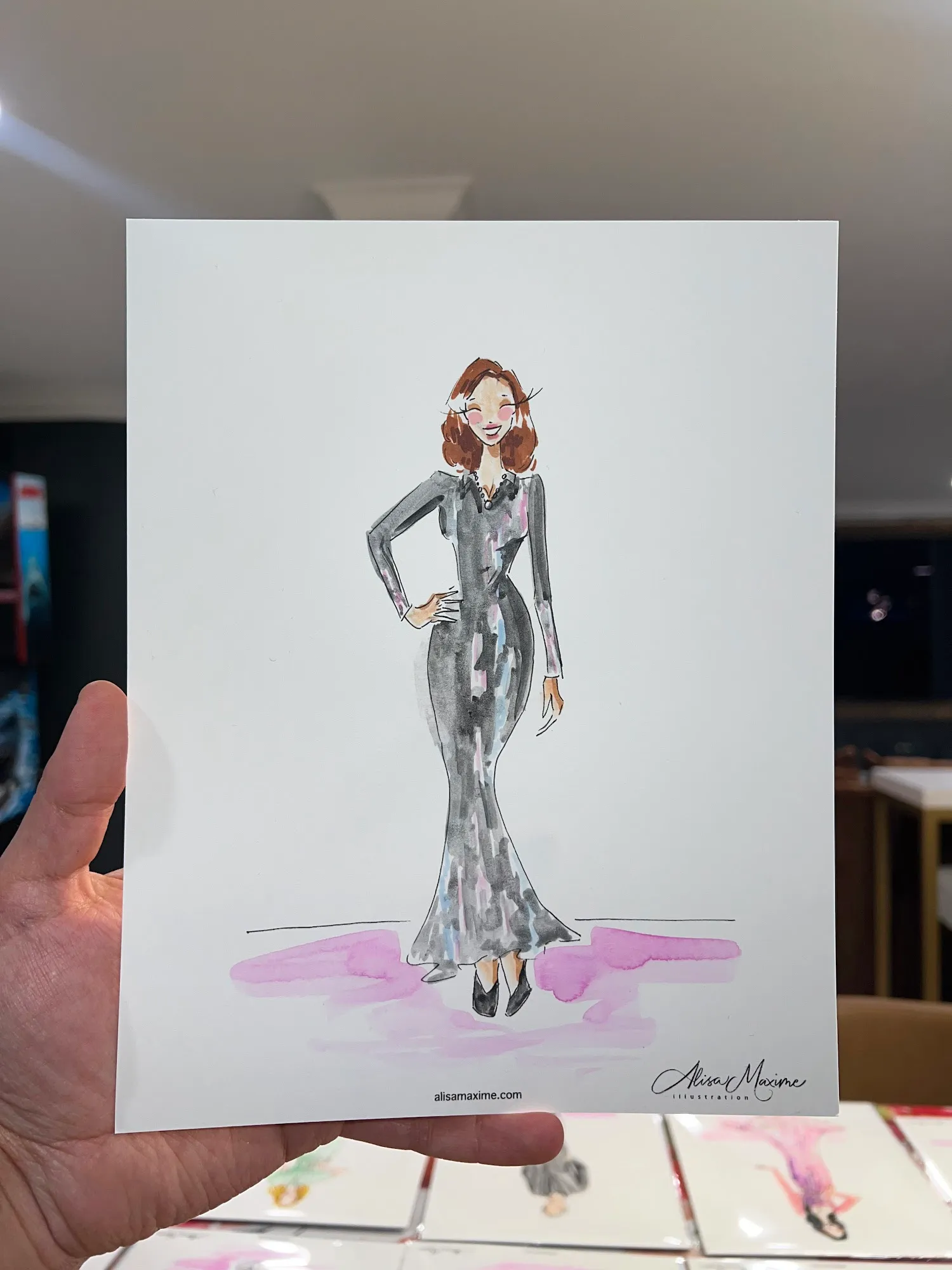 Live fashion sketch 14 from Bridal Shower in Hamilton Township