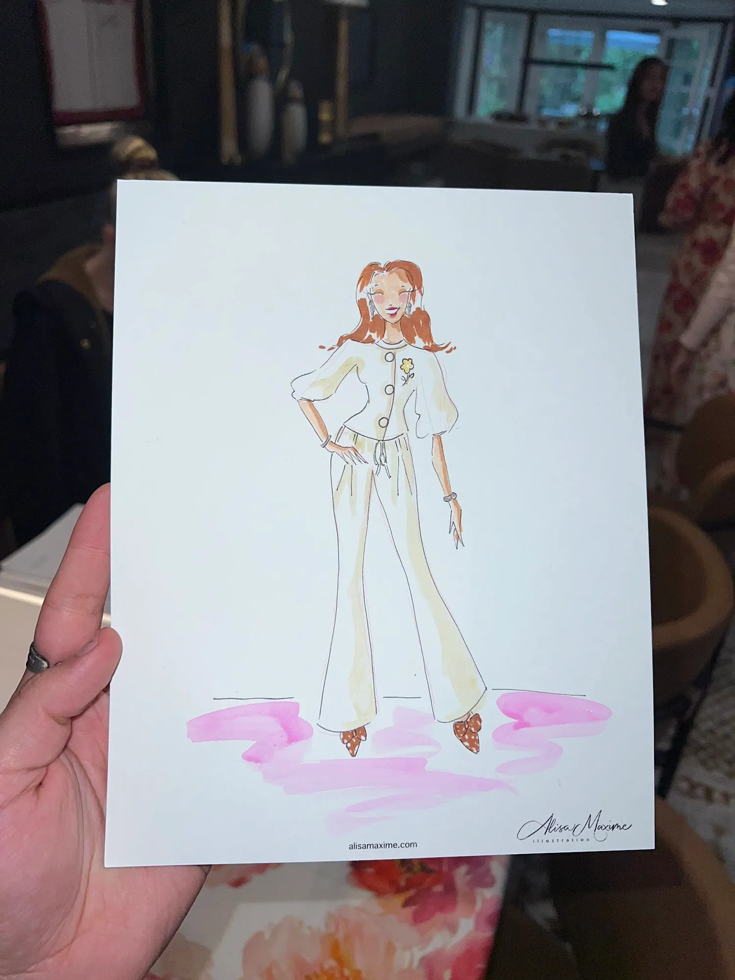 Live fashion sketch 3 from Bridal Shower in Hamilton Township