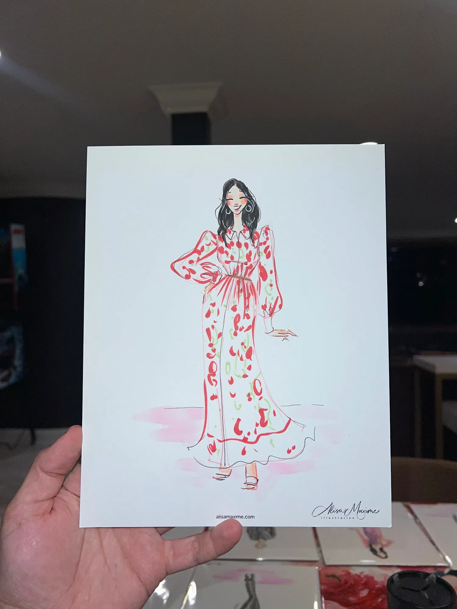 Live fashion sketch 13 from Bridal Shower in Hamilton Township