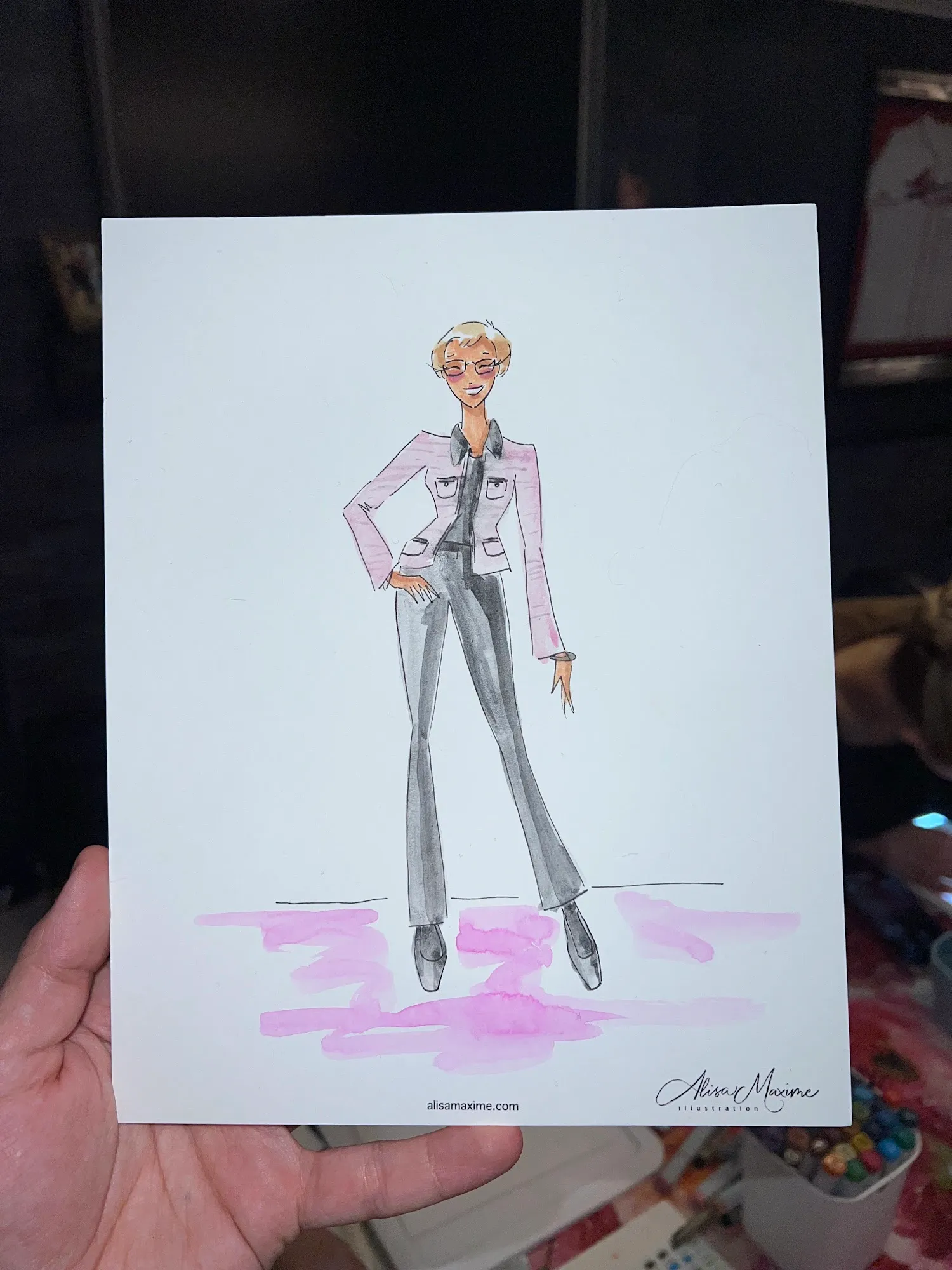 Live fashion sketch 2 from Bridal Shower in Hamilton Township