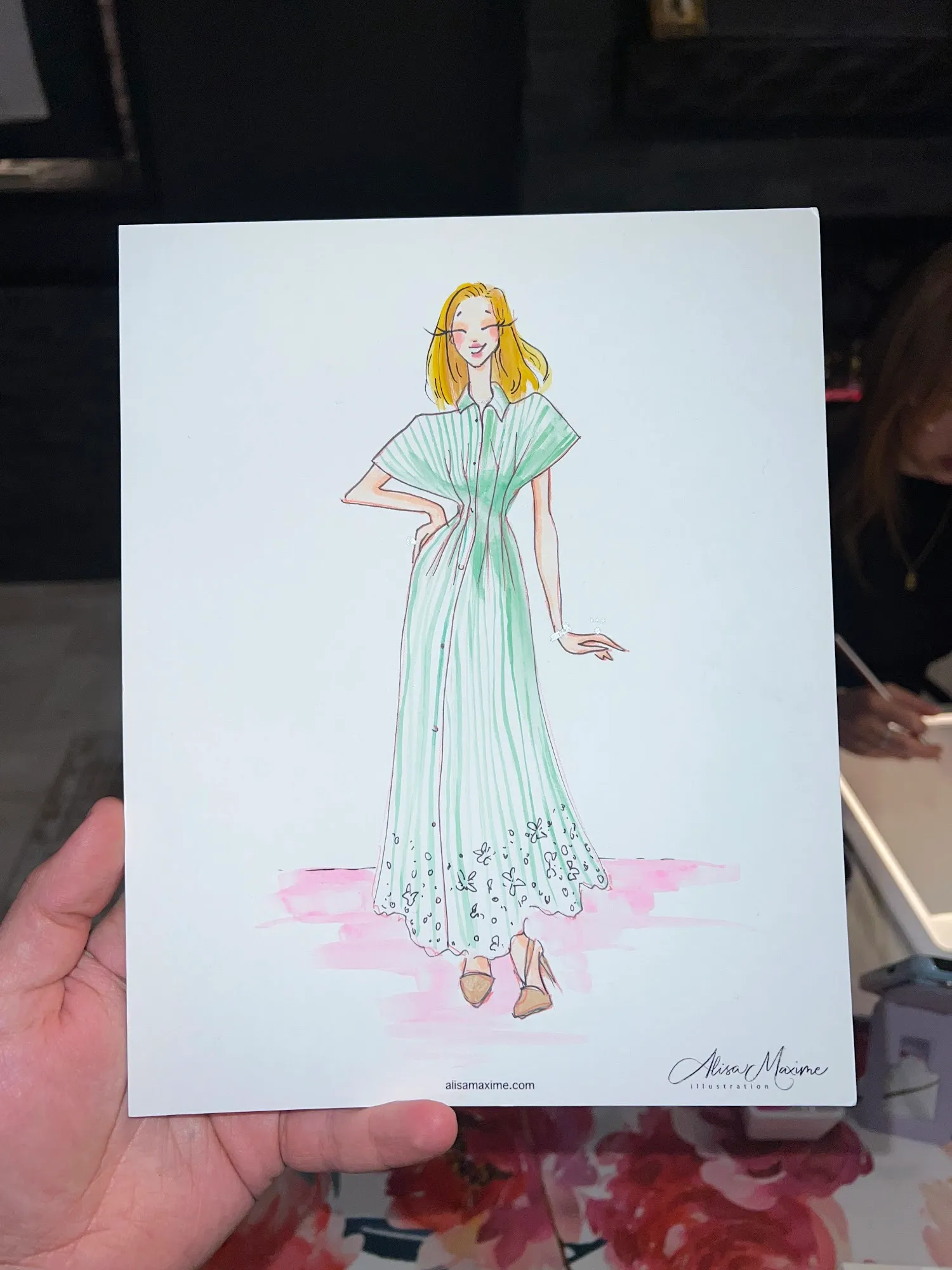 Live sketch from Bridal Shower in Hamilton Township