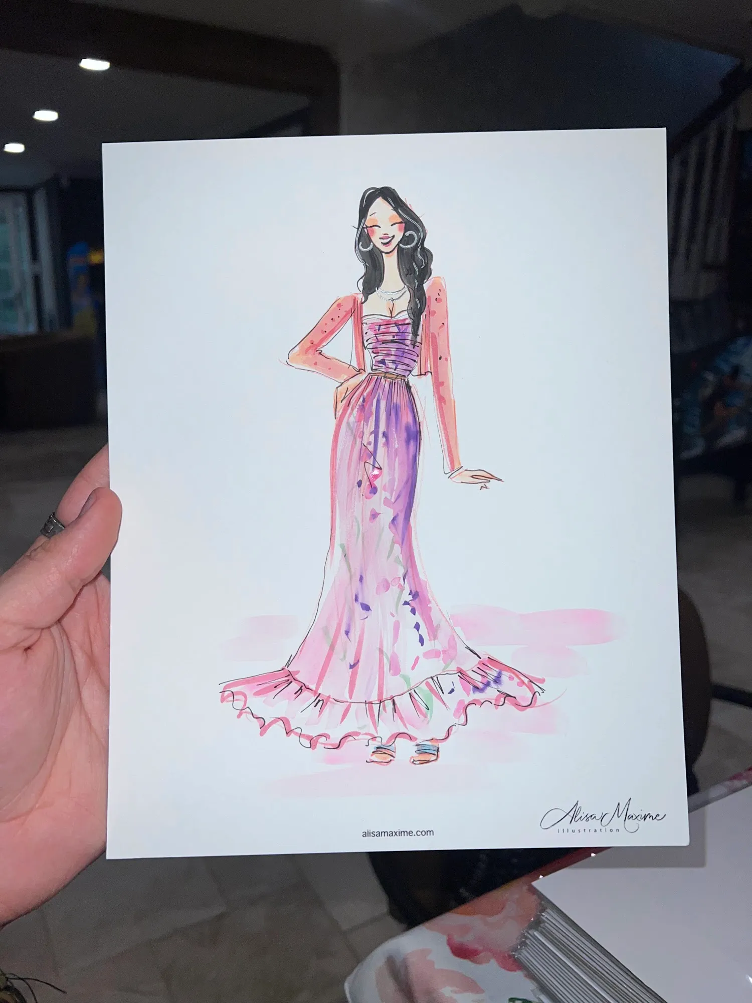 Live fashion sketch 11 from Bridal Shower in Hamilton Township