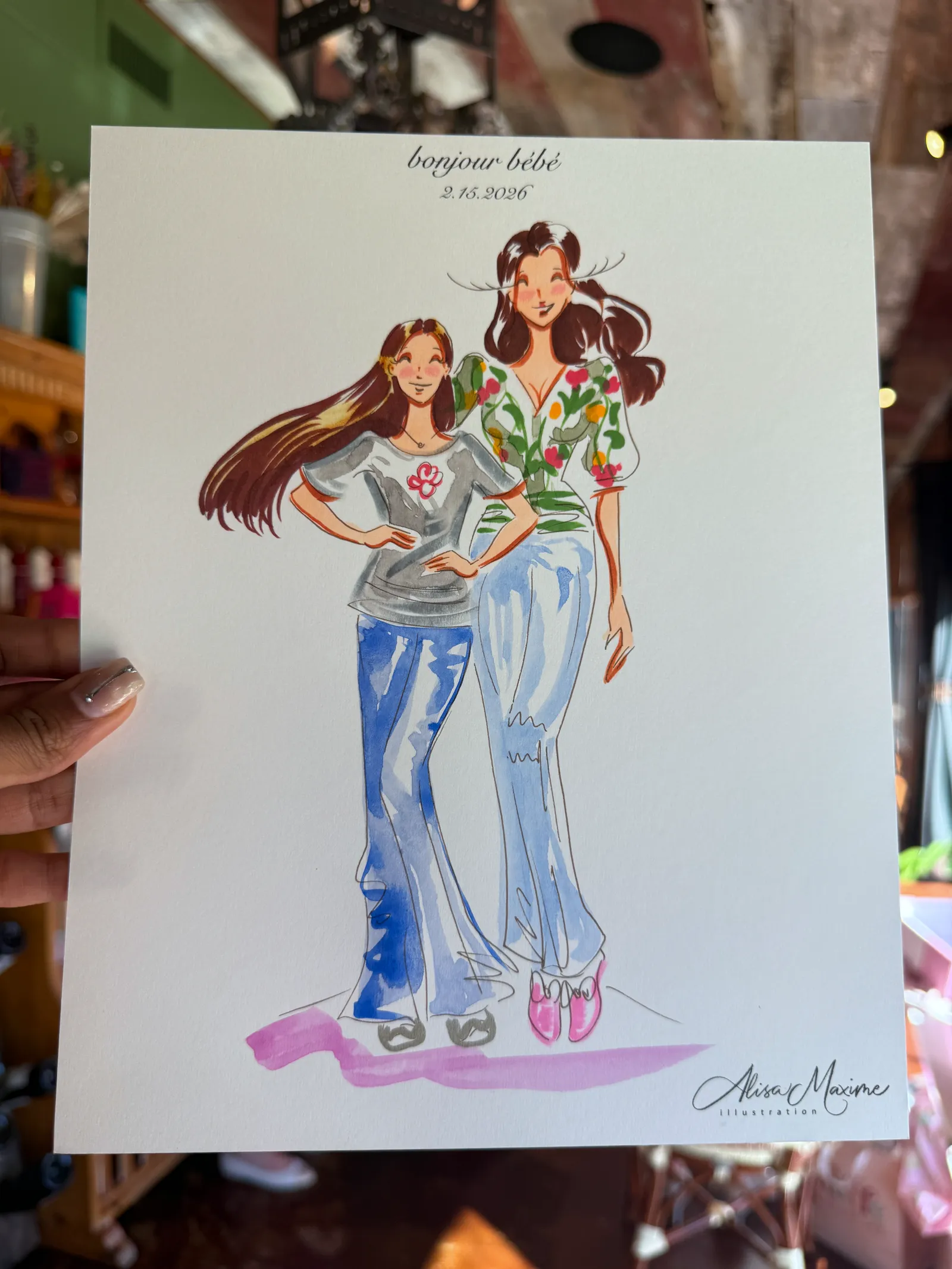 Live fashion sketch 14 from Charming Baby Shower in Southlake, Texas