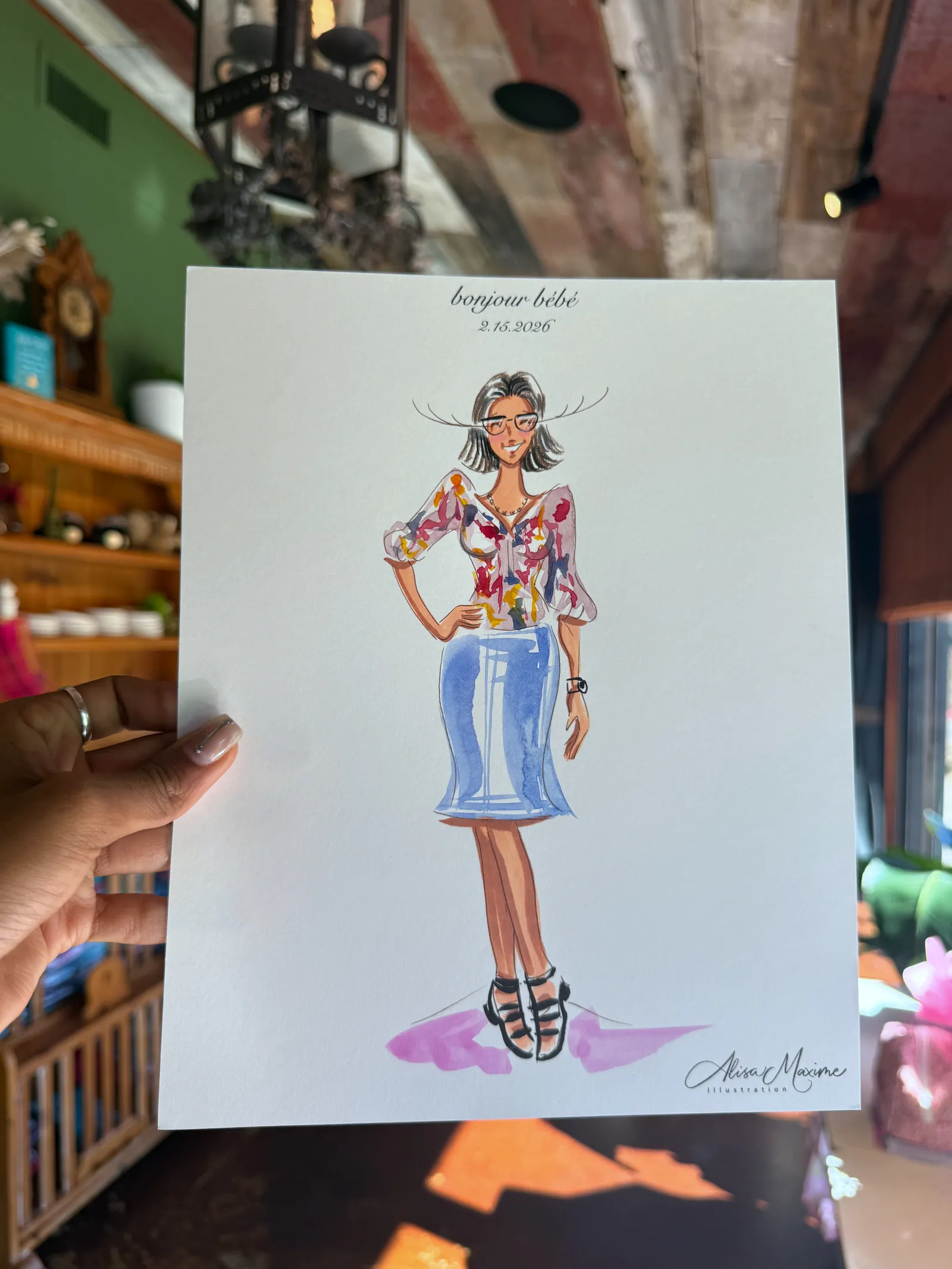 Live fashion sketch 8 from Charming Baby Shower in Southlake, Texas