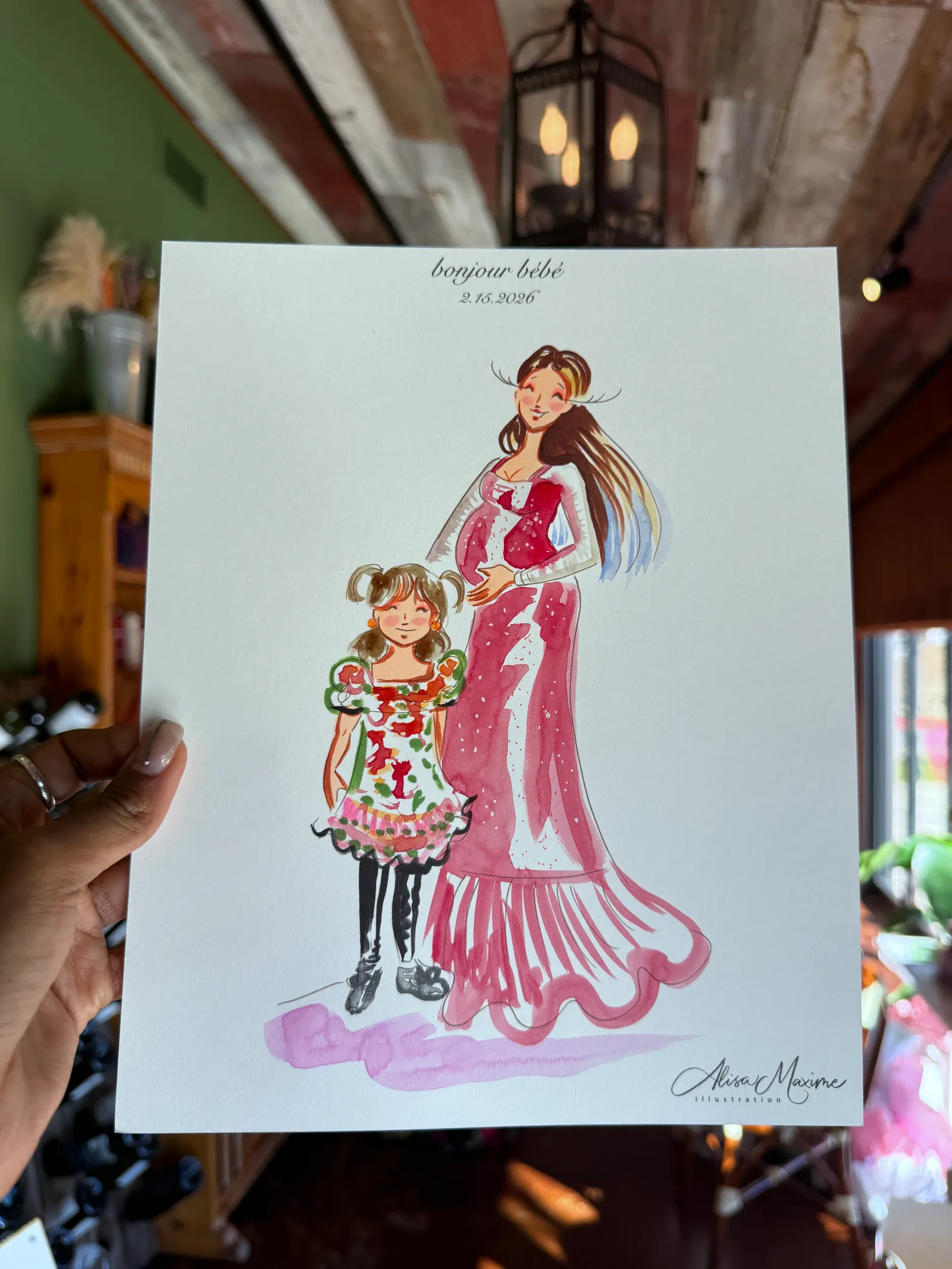 Live fashion sketch 16 from Charming Baby Shower in Southlake, Texas