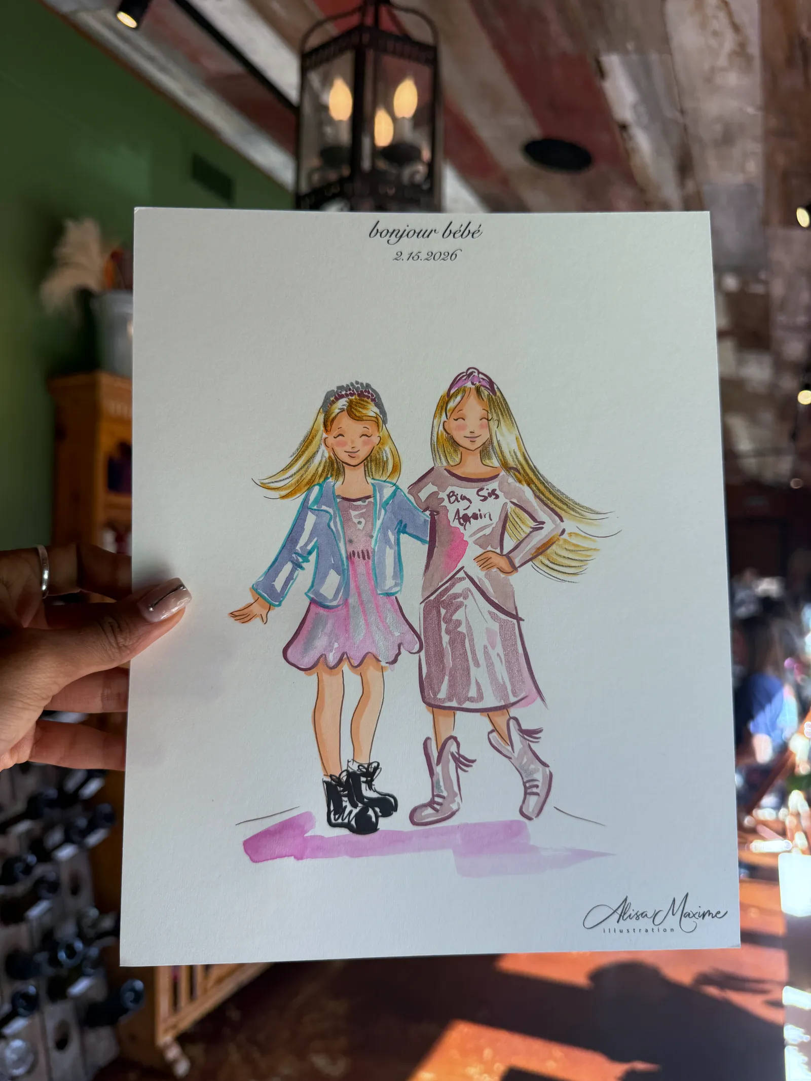 Live fashion sketch 3 from Charming Baby Shower in Southlake, Texas