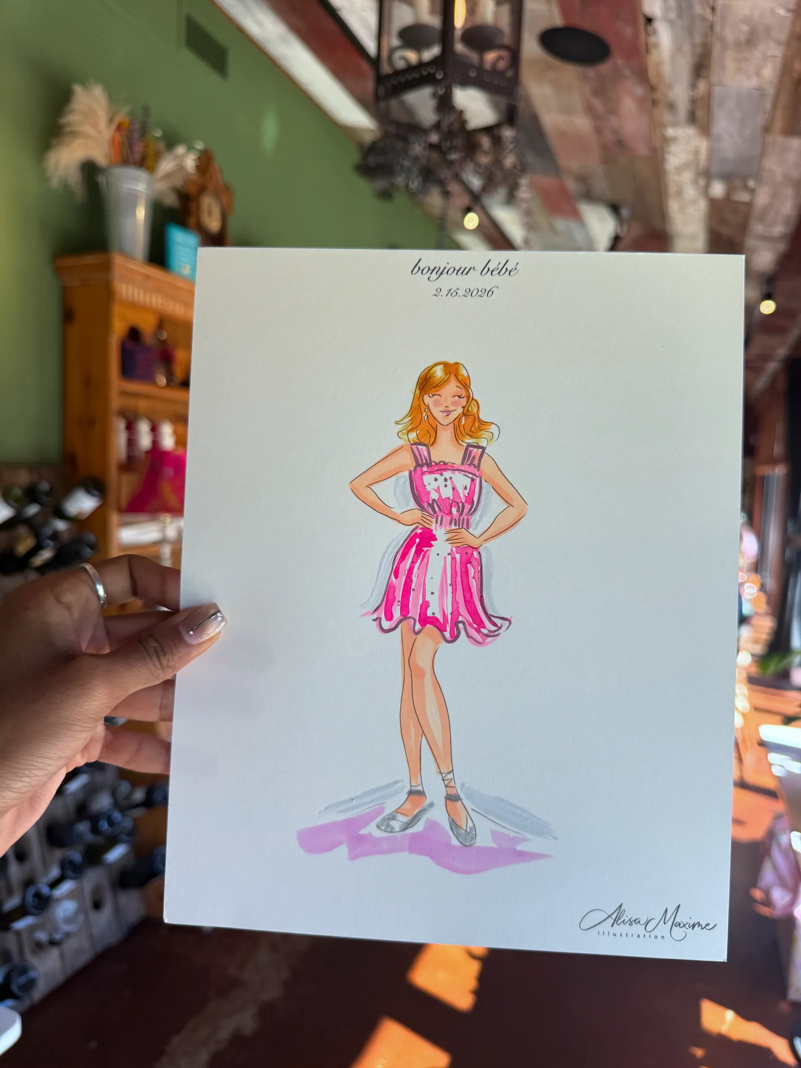 Live fashion sketch 10 from Charming Baby Shower in Southlake, Texas