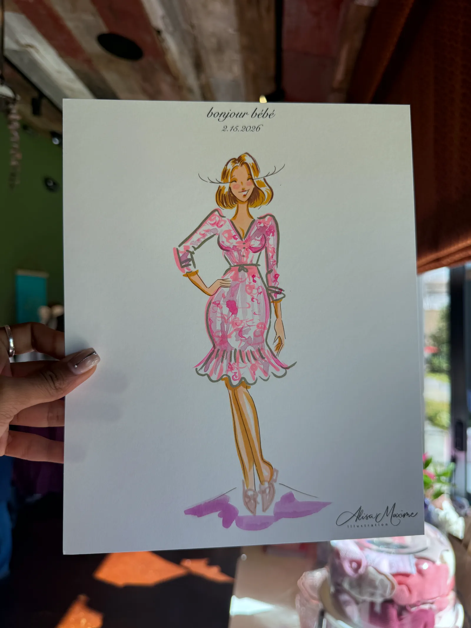 Live fashion sketch 11 from Charming Baby Shower in Southlake, Texas